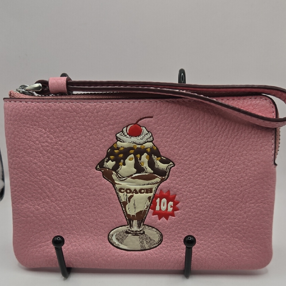 NWT Coach Pink Ice Cream Wristlet